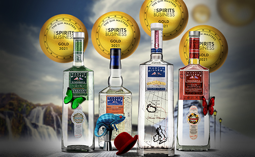 MARTIN MILLER’S GIN AWARDED FOUR GOLD MEDALS IN THE SPIRITS BUSINESS GIN MASTERS 2021